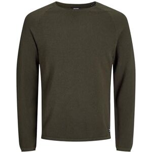 JACK & JONES Jjehill Knit Crew Neck Noos herr Tröja, Green (Olive Night Detail: Melange), XL JACK & JONES Jjehill Knit Crew Neck Noos herr Tröja, Green (Olive Night Detail: Melange), XL