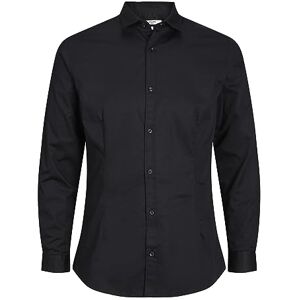JACK & JONES Jack and Jones herr Parma långärmad supersmal passform ledig skjorta, Svart, M JACK & JONES Jack and Jones herr Parma långärmad supersmal passform ledig skjorta, Svart, M