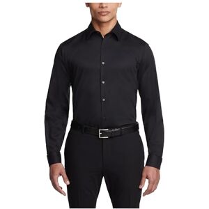 Van Heusen Flex krage, slim fit, stretchklänning, skjorta för män, Svart, 18.5" Neck 32"-33" Sleeve Van Heusen Flex krage, slim fit, stretchklänning, skjorta för män, Svart, 18.5" Neck 32"-33" Sleeve