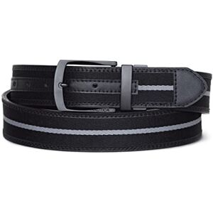 Nautica Casual vadderat läderbälte för män med signaturprydnad, Vändbart band – svart, 40 Nautica Casual vadderat läderbälte för män med signaturprydnad, Vändbart band – svart, 40