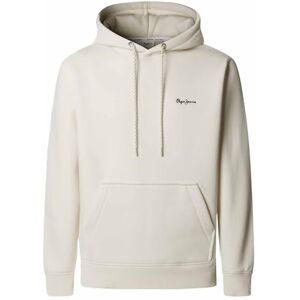 Pepe Jeans herr MACBETH liten logotyp vanlig huvtröja sweatshirt, beige (elfenben vit), XS, Beige (elfenbensvit), XS Pepe Jeans herr MACBETH liten logotyp vanlig huvtröja sweatshirt, beige (elfenben vit), XS, Beige (elfenbensvit), XS