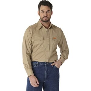 Wrangler herr flamresistent västerländsk långärmad två fickor snap-skjorta arbete användbarhet, Khaki, L Lång Wrangler herr flamresistent västerländsk långärmad två fickor snap-skjorta arbete användbarhet, Khaki, L Lång