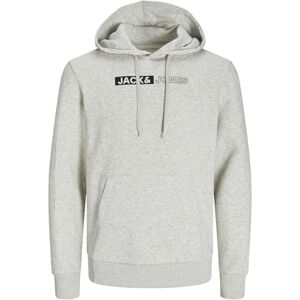 JACK & JONES Jjecorp logo huvtröja spela Noos huvtröja herr, Vit melange, S JACK & JONES Jjecorp logo huvtröja spela Noos huvtröja herr, Vit melange, S