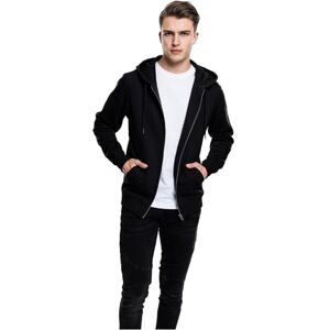 Urban Classics Sweatshirtjacka för män, basic huvtröja med dragkedja, enfärgad, huvtröja i många färger, storlek S till XXL, Svart (svart 7), M Urban Classics Sweatshirtjacka för män, basic huvtröja med dragkedja, enfärgad, huvtröja i många färger, storlek S till XXL, Svart (svart 7), M
