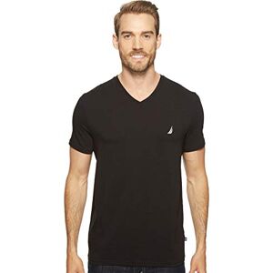 Nautica Kortärmad enfärgad T-shirt med v-ringning för män, True Black, L Nautica Kortärmad enfärgad T-shirt med v-ringning för män, True Black, L