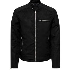 Only & Sons Onsgus Faux Suede Racer Jacka OTW Noos, svart, x_s, svart, x_s Only & Sons Onsgus Faux Suede Racer Jacka OTW Noos, svart, x_s, svart, x_s