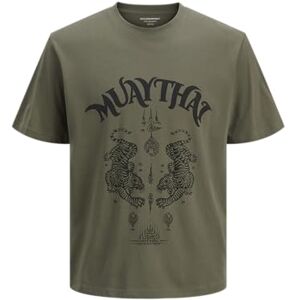 JACK & JONES Jorfighter Tee Ss Crew Neck SMU, Dammig oliv, L JACK & JONES Jorfighter Tee Ss Crew Neck SMU, Dammig oliv, L