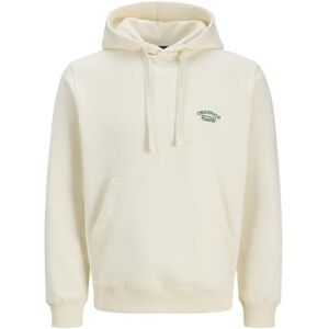 JACK & JONES Jorgreene varumärke sweat Hood Ch, Antik vit, S JACK & JONES Jorgreene varumärke sweat Hood Ch, Antik vit, S
