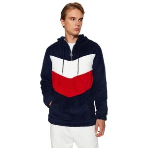 Trendyol Man normal basic huvtröja stickad tröja, marinblå, S Trendyol Man normal basic huvtröja stickad tröja, marinblå, S
