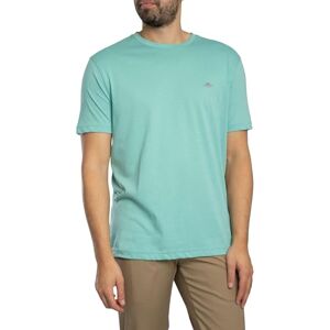 GANT Herr T-Shirt Régulier À Bouclier, Muted Turquoise, M GANT Herr T-Shirt Régulier À Bouclier, Muted Turquoise, M