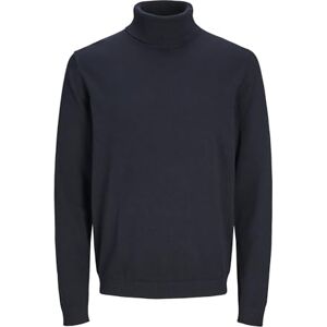 JACK & JONES Polotröja för män, enfärgad polotröja, marinblå blazer, XL JACK & JONES Polotröja för män, enfärgad polotröja, marinblå blazer, XL