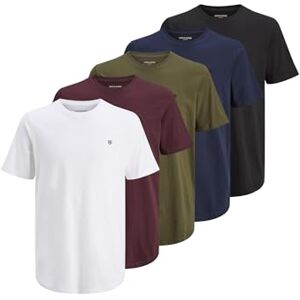 JACK & JONES Herr Jprblabrody Tee Ss Crew Neck 5pk Mp 12190468 T-shirt, Flerfärgad, XL JACK & JONES Herr Jprblabrody Tee Ss Crew Neck 5pk Mp 12190468 T-shirt, Flerfärgad, XL