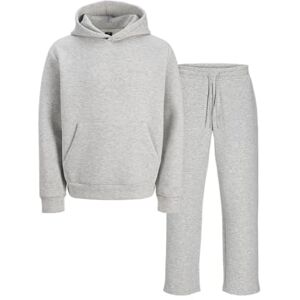JACK & JONES Jcofusion Scuba Sweat Hood Set, Ljusgrå melange, XS JACK & JONES Jcofusion Scuba Sweat Hood Set, Ljusgrå melange, XS