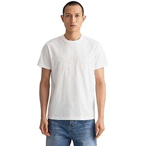GANT Herr vanlig Tonal Shield Ss T-shirt, Äggskal, XXL GANT Herr vanlig Tonal Shield Ss T-shirt, Äggskal, XXL