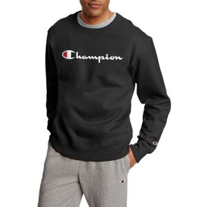 Champion Powerblend sweatshirt för män, Svart/ Script, M Champion Powerblend sweatshirt för män, Svart/ Script, M