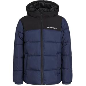 JACK & JONES JACK&JONES JUNIOR Jjmoon Hood Puffer Mni Vadderad jacka för barn, Navy Blazer/Detalj: blockering, 98 JACK & JONES JACK&JONES JUNIOR Jjmoon Hood Puffer Mni Vadderad jacka för barn, Navy Blazer/Detalj: blockering, 98