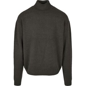 Urban Classics Tröja i stor storlek för män, stickad tröja, oversize polotröja med mock hals, enkel tröja för höst och vinter, storlek S till 5XL, Svartfågel, 3XL Urban Classics Tröja i stor storlek för män, stickad tröja, oversize polotröja med mock hals, enkel tröja för höst och vinter, storlek S till 5XL, Svartfågel, 3XL