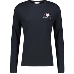 GANT Herr vanlig medium Arkive Shield Ls T T-shirt, svart, XL GANT Herr vanlig medium Arkive Shield Ls T T-shirt, svart, XL