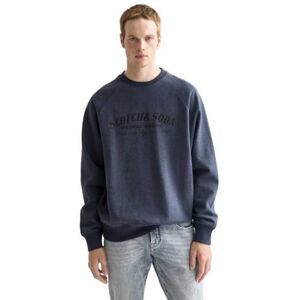Scotch & Soda front konstverk avslappnad passform rund hals tröja, Kolmelange 021, S Scotch & Soda front konstverk avslappnad passform rund hals tröja, Kolmelange 021, S