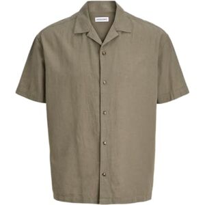 JACK & JONES Shirt Jjesummer Linen Blend Resort-T-shirt SS SN, Pulverat Oliv, XXL Herr, Pulverad oliv, XXL JACK & JONES Shirt Jjesummer Linen Blend Resort-T-shirt SS SN, Pulverat Oliv, XXL Herr, Pulverad oliv, XXL