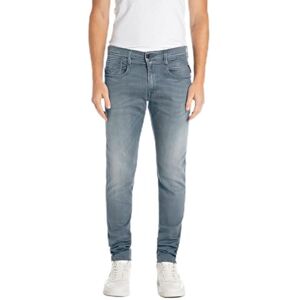 Replay Herr Anbass Slim-Fit Hyperflex Jeans med stretch, Medium grå 096-2, 32W x 34L Replay Herr Anbass Slim-Fit Hyperflex Jeans med stretch, Medium grå 096-2, 32W x 34L
