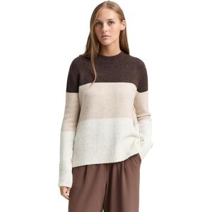 TOM TAILOR Denim damtröja, 39191 – brun kamel färgblock, L TOM TAILOR Denim damtröja, 39191 – brun kamel färgblock, L