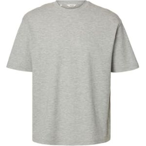 SELECTED MEN Slhlooseoscar Ss O-Neck Tee Noos, Ljusgrå melange, M SELECTED MEN Slhlooseoscar Ss O-Neck Tee Noos, Ljusgrå melange, M
