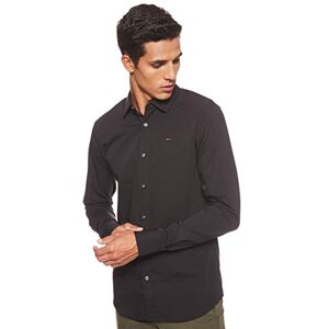 Tommy Jeans Hilfiger Denim Slim Fit skjorta långärmad stretch vit, Svart (tommy svart), XXL Tommy Jeans Hilfiger Denim Slim Fit skjorta långärmad stretch vit, Svart (tommy svart), XXL