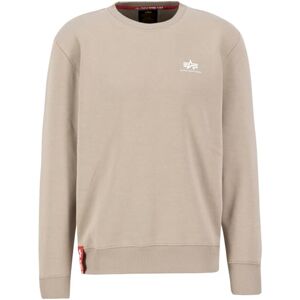 Alpha Industries Basic Small Logo-Sweatshirt för män Vintage Sand Alpha Industries Basic Small Logo-Sweatshirt för män Vintage Sand