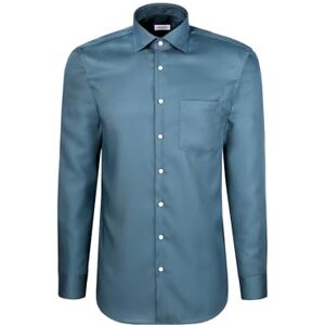 Seidensticker Silkesdekal 143510, normal passform, långärmad affärsskjorta, 48, Grön, 48 Seidensticker Silkesdekal 143510, normal passform, långärmad affärsskjorta, 48, Grön, 48