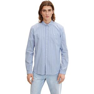 TOM TAILOR Denim Herr Skjorta med ränder 1032371, 30220 Blue White Big Stripe, S TOM TAILOR Denim Herr Skjorta med ränder 1032371, 30220 Blue White Big Stripe, S