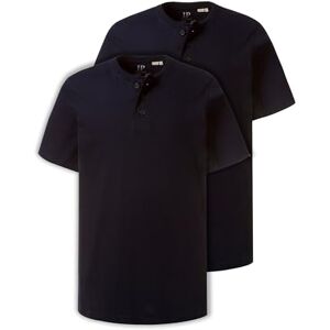 JP 1880 herrstora storlekar, överdimensionerade herrkläder, L-8XL Henleys, basic, 2-pack, rund hals, knapplist, upp till 8 XL 708420, Mörker marin, 7XL JP 1880 herrstora storlekar, överdimensionerade herrkläder, L-8XL Henleys, basic, 2-pack, rund hals, knapplist, upp till 8 XL 708420, Mörker marin, 7XL