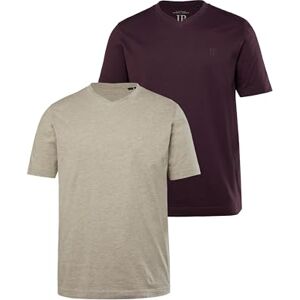 JP 1880 herr, stora storlekar, överdimensionerade herrkläder, L-8XL, JP1880 t-shirts, basic, 2-pack, V-hals, halvarm, upp till 8 XL 711318, aubergine, 6XL JP 1880 herr, stora storlekar, överdimensionerade herrkläder, L-8XL, JP1880 t-shirts, basic, 2-pack, V-hals, halvarm, upp till 8 XL 711318, aubergine, 6XL