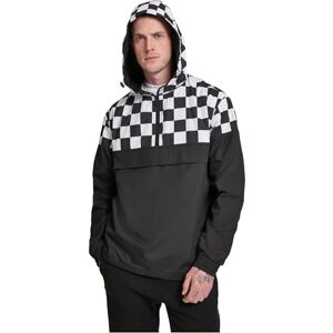 Urban Classics Vindjacka för män med schackbrädemönster Check Pull Over Jacka, Svart (Blk/Chess 01713), S Urban Classics Vindjacka för män med schackbrädemönster Check Pull Over Jacka, Svart (Blk/Chess 01713), S