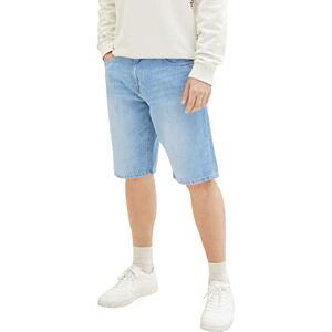 TOM TAILOR Bermuda jeans för män, 10118 – Used Light Stone Blue Denim, 30 TOM TAILOR Bermuda jeans för män, 10118 – Used Light Stone Blue Denim, 30