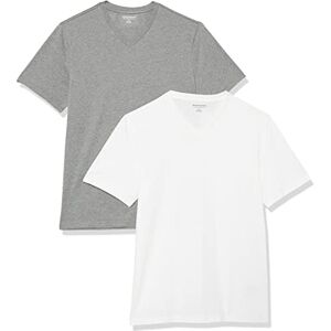 Amazon Essentials mäns Slim-Fit kortärmad v-ringad t-shirt, paket med 2, mörkgrå ljung/vit, X-Large Amazon Essentials mäns Slim-Fit kortärmad v-ringad t-shirt, paket med 2, mörkgrå ljung/vit, X-Large