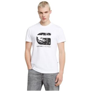 G-STAR RAW Chicago R T T-shirt för män, Vit (vit D25692-c336-110), L G-STAR RAW Chicago R T T-shirt för män, Vit (vit D25692-c336-110), L