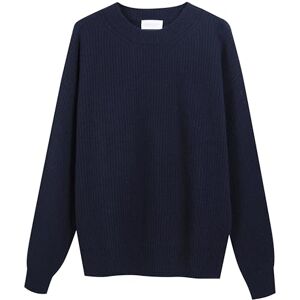 Diana Studio Stickad rund hals marinblå herr ull långärmad storlek M normal passform, Blå, M-XXL Diana Studio Stickad rund hals marinblå herr ull långärmad storlek M normal passform, Blå, M-XXL