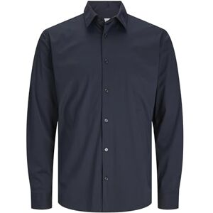 JACK & JONES Herr Jprblaactive Stretch Slim 12241530 Skjorta, Svart, S JACK & JONES Herr Jprblaactive Stretch Slim 12241530 Skjorta, Svart, S