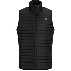JACK & JONES män plus size väst ledig, svart, 4XL JACK & JONES män plus size väst ledig, svart, 4XL