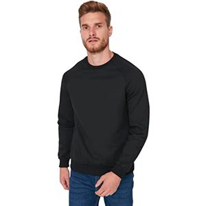 Trendyol Män basic normal enkel rund hals stickad tröja, Svart, L Trendyol Män basic normal enkel rund hals stickad tröja, Svart, L