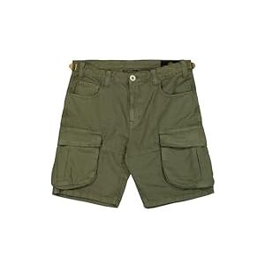 Alpha Industries Canvas Cargo Shorts för män Dark Olive 30 Alpha Industries Canvas Cargo Shorts för män Dark Olive 30