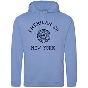 AMERICAN COLLEGE USA Tröja tröja med tryck varma kläder blandade män och kvinnor casual modell ACSCW4 himmelsblå M, turkos, M AMERICAN COLLEGE USA Tröja tröja med tryck varma kläder blandade män och kvinnor casual modell ACSCW4 himmelsblå M, turkos, M