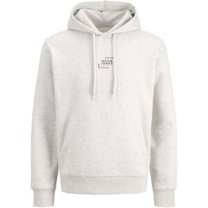 JACK & JONES Jjcorp Graphic Sweat Hood Noos, Melange Vit, S Herr, Vit melange, S JACK & JONES Jjcorp Graphic Sweat Hood Noos, Melange Vit, S Herr, Vit melange, S