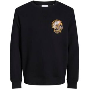 JACK & JONES Jjskull Rock Sweat Crew Neck Sweatshirt, Svart/tryck: liten, M JACK & JONES Jjskull Rock Sweat Crew Neck Sweatshirt, Svart/tryck: liten, M