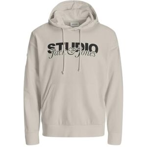 JACK & JONES Jjyuki Sweat Hood Bf, Moonbeam, M JACK & JONES Jjyuki Sweat Hood Bf, Moonbeam, M