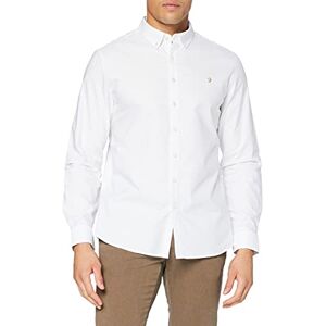 Farah Herr Brewer Cotton Oxford Slim Fit skjorta skjorta, Vit, L Farah Herr Brewer Cotton Oxford Slim Fit skjorta skjorta, Vit, L