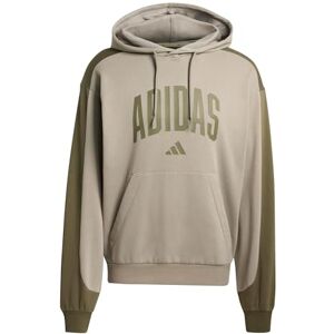 adidas Mezczyzni COLLEGIATE FLEECE HOODIE, silver pebble/olive strata, XS adidas Mezczyzni COLLEGIATE FLEECE HOODIE, silver pebble/olive strata, XS