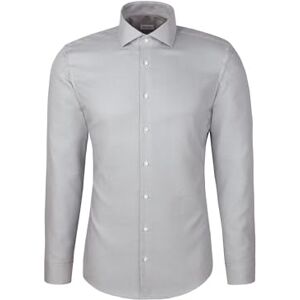 Seidensticker Silkesdekal 645657, smal passform, långärmad affärsskjorta, 41, Grön, 41 Seidensticker Silkesdekal 645657, smal passform, långärmad affärsskjorta, 41, Grön, 41