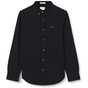 GANT Slim Pinpoint Oxford-skjorta för män, klassisk skjorta, svart, standard, svart, XXL GANT Slim Pinpoint Oxford-skjorta för män, klassisk skjorta, svart, standard, svart, XXL